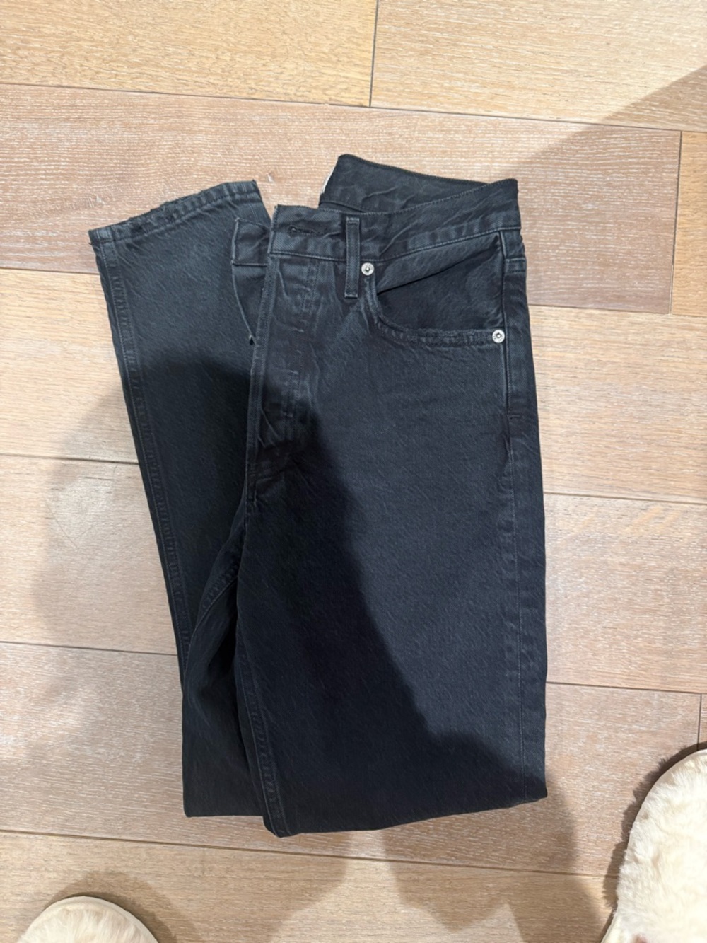 Agolde Black High-Rise Women’s Jeans (Jamie)